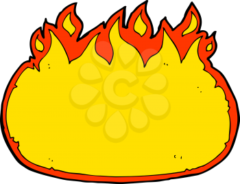Royalty Free Clipart Image of a Fire Border