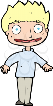 Royalty Free Clipart Image of a Smiling Boy
