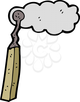 Royalty Free Clipart Image of a Burnt Match