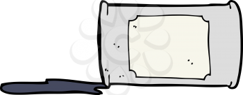 Royalty Free Clipart Image of a Can of Spilled Oil