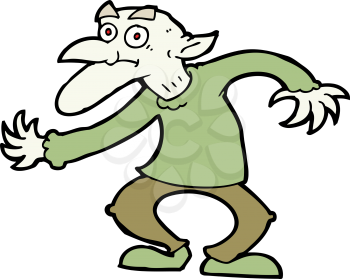 Royalty Free Clipart Image of a Goblin