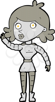 Royalty Free Clipart Image of a Cyborg Woman 