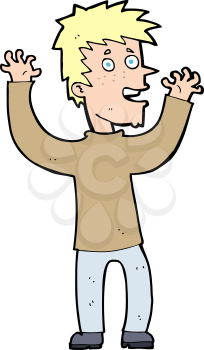Royalty Free Clipart Image of a Panicking Man