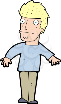 Royalty Free Clipart Image of a Man Staring