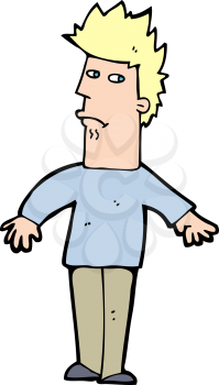 Royalty Free Clipart Image of a Man Staring