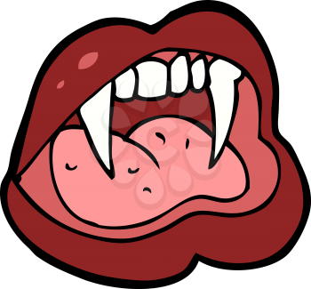 Royalty Free Clipart Image of Vampire Lips