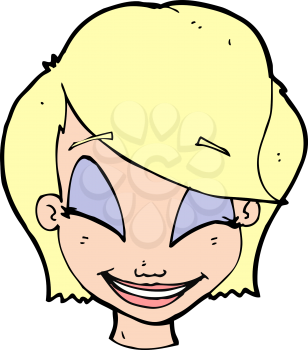 Royalty Free Clipart Image of a Woman Smiling