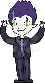 Royalty Free Clipart Image of a Vampire Boy