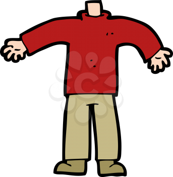 Royalty Free Clipart Image of a Male Body