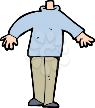 Royalty Free Clipart Image of a Male Body
