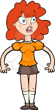 Royalty Free Clipart Image of a Shocked Woman