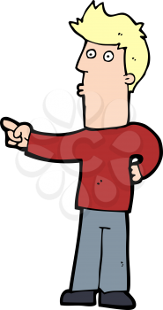 Royalty Free Clipart Image of a Man Pointing