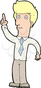 Royalty Free Clipart Image of a Man with an Idea