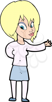 Royalty Free Clipart Image of a Blonde Woman