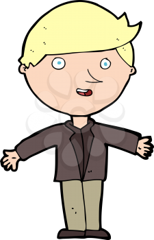 Royalty Free Clipart Image of a Man with Open Arms