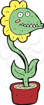 Royalty Free Clipart Image of a Venus Fly Trap Flower