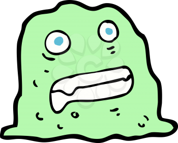 Royalty Free Clipart Image of a Slime Creature