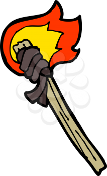 Royalty Free Clipart Image of a Burning Torch