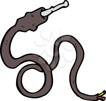 Royalty Free Clipart Image of an Electrical Cord