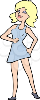Royalty Free Clipart Image of a Happy Woman
