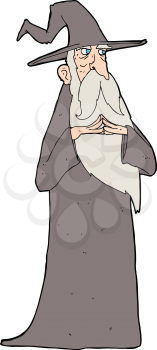Royalty Free Clipart Image of a Wizard