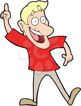 Royalty Free Clipart Image of a Man With an Idea