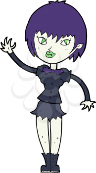 Royalty Free Clipart Image of a Vampire Girl