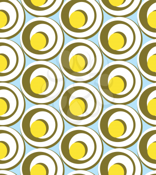 Circles and swirls vintage seamless pattern