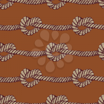 Knot seamless pattern in vintage style, vector