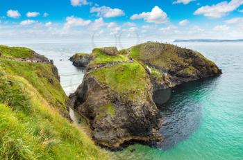 Carrick-a-Rede, Causeway Coast Route in a beautiful summer day, Northern Ireland, United Kingdom