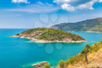 Phromthep Cape at Phuket in Thailand in a summer day