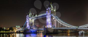 Tower Bridge in London in a beautiful summer night, England, United Kingdom