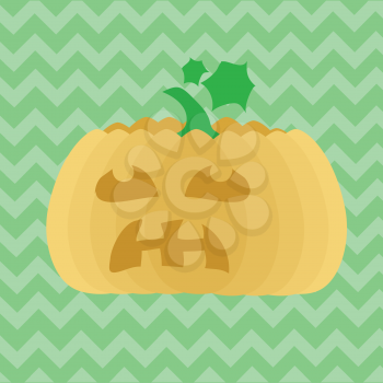 colorful illustration with pumpkin  for your design
