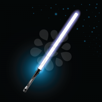 colorful illustration with light saber for your design