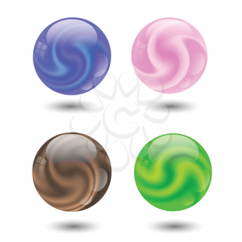 colorful illustration with set of colorful ball for your design