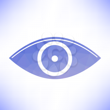 Blue Eye Icon Isolated on White Background