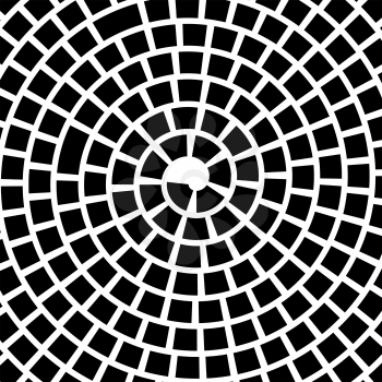 Vector Black Spiral Background. Hypnotic Monochrome Sripal Pattern