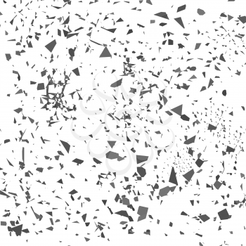 Grey Confetti Isolated on White Background. Set of Particles.