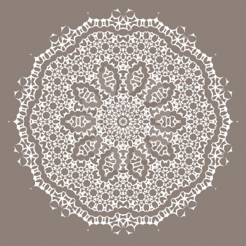 Grey Ornamental Line Pattern. Endless Texture. Oriental Geometric Ornament