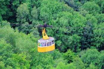 Image of funicular in Caucasus mountains