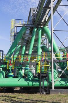 Industrial green tube on making petroleum plant