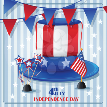 Royalty Free Clipart Image of an Independence Day Background