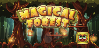 Set banner and icon for the computer game magic forest