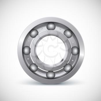Ball bearing, isolated on white background with. Vector illustration for your business
