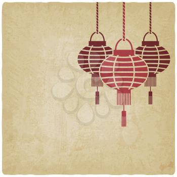 Chinese lantern old background - vector illustration. eps 10