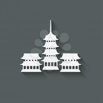 Buddhist temple design element - vector illustration. eps 10