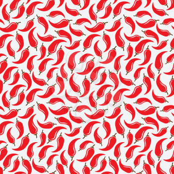 chilli pepper seamless pattern. vector illustration - eps 8