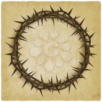 crown of thorns vintage background. vector illustration - eps 10