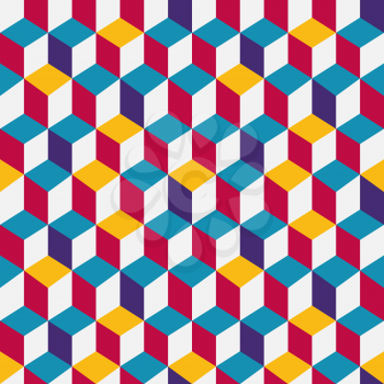 multicolor cubic seamless pattern. vector illustration - eps 8