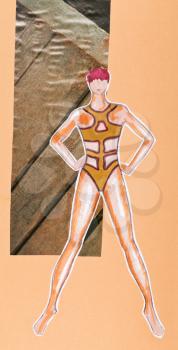model of woman clothing - swimming suit